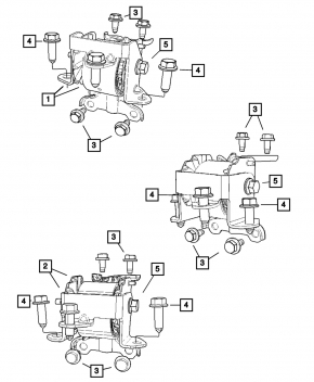 Right engine mount for Jeep Compass 11-16 2.0, 2.4, AWD, FWD