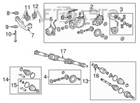 Rear Differential Bracket Toyota Highlander 14-19 3.5