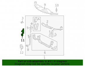 Left radiator deflector Toyota Camry v40