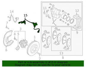Front right ABS sensor for Kia Stinger 18-23