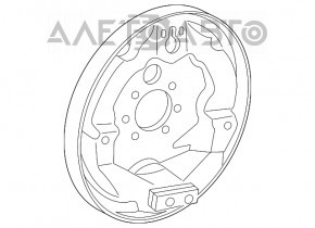 Rear left brake disc cover for drum VW Beetle 12-19
