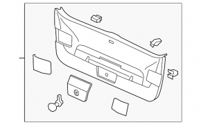 Lower trunk door trim VW Golf 15-21 5d black