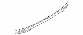 Rear bumper lip trim VW Tiguan 18- R-Line, glossy black