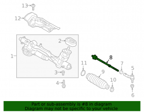 Steering rod left VW Tiguan 23-24