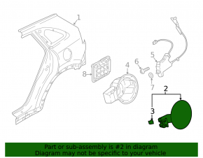 Fuel filler flap Kia Niro 17-22 HEV, PHEV