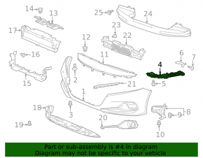 Left front bumper mount under headlight for Honda Accord 21-22