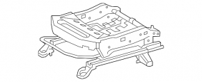 Left passenger seat runner for Toyota Prius 30 10-electric, with sensors, without frame