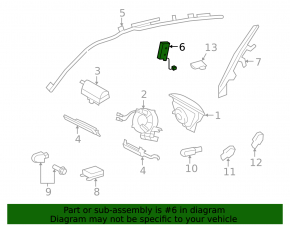 Toyota Camry v40 front right seat airbag