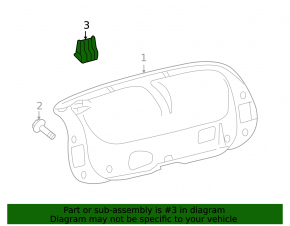 Trunk lid handle Lexus GS300 GS350 GS430 GS450h 06-11 internal