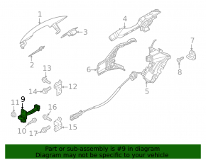 Door limiter rear left Hyundai Elantra 21-23