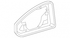 Right mirror housing for Audi Q5 80A 18-24