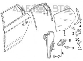 Window lift motor rear left Audi Q5 80A 18