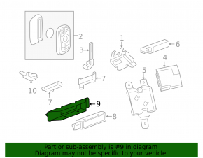 External antenna mount keyless Chevrolet Equinox 18-