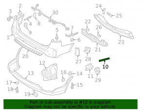Right rear bumper mount Kia Sorento 14-15