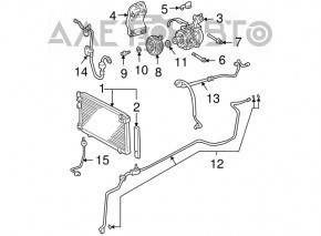 Lexus RX300 RX330 04-04 Air Conditioning Condenser-Compressor Pipe