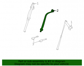 Seat belt rear center Nissan Versa 12-19 usa gray