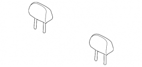 Rear left headrest for Hyundai Sonata 11-15, beige leather