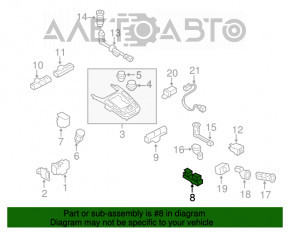 Cup heating button left Audi Q5 8R 09-17