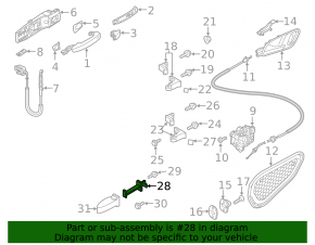 Rear left door limiter for Audi A3 8V 16-18 5d
