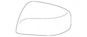 Side mirror cover right Subaru Forester 14-18 SJ upper without turn signal