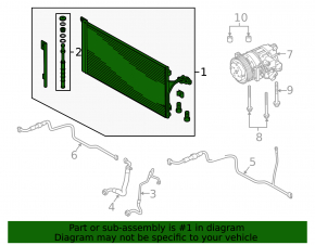 Air conditioning condenser radiator for Porsche Panamera 10-16
