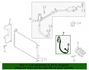 Air conditioner tube condenser-compressor Hyundai Sonata 20-23