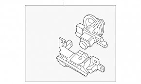 Rear view camera with handle and trunk release button for Kia K5 2021-2024