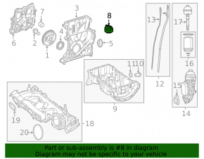 Oil filler cap for Mercedes A-class V177 19-22