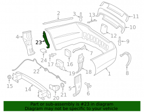 Right rear bumper bracket for Mercedes S-class W221