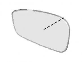 Left side mirror complete Ford Fiesta 11-19 blue