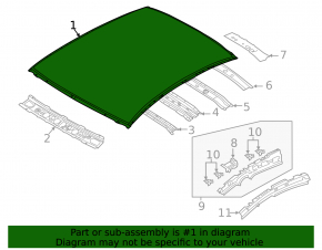Roof metal Mazda 3 19- 4d without sunroof