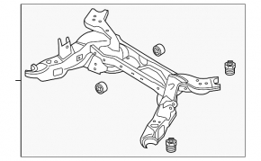 Rear subframe Ford Explorer 11-19 fwd