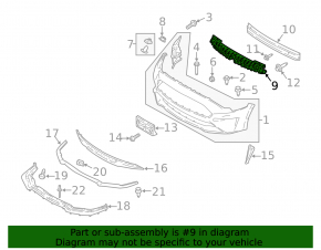 Front Bumper Absorber Ford Mustang mk6 18-23 Rest