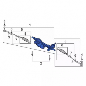 Steering rack Ford Explorer 20-24 2.3T, 3.3 electric