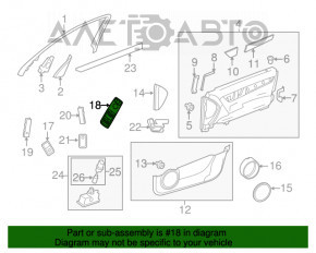 Tesla Model S 12-20 Type 1 Front Left Window Regulator with Folding Mirrors
