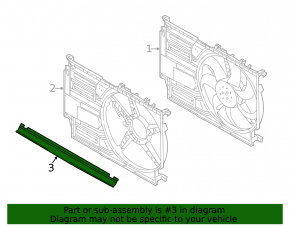 Radiator seal upper BMW X1 F48 16-22 B46
