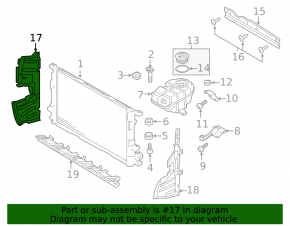 Right radiator deflector Audi A6 C7 16-18 3.0T broken