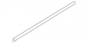 Molding door-glass central front right BMW 4 F32/33 14-20 convertible, Coupe, black