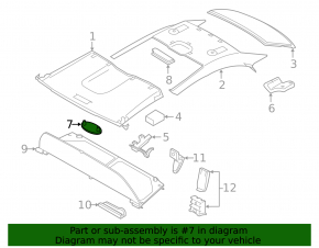 Upper windshield trim BMW 4 F33 14-20 convertible, black