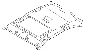 BMW 3 F30 4d 13-18 roof trim for sunroof, black