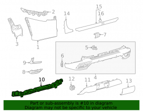 Lexus LX 22-26 Rear Bumper Absorber
