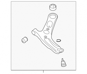 Lower front left control arm Kia Forte 4d 14-18