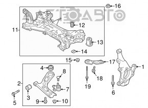 Lower control arm front left Hyundai Elantra AD 17-20