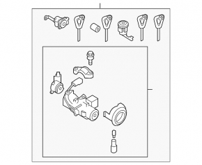 Subaru Forester 08-10 SH ignition switch with key