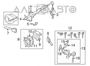 Subaru Forester 08-10 SH ignition switch with key