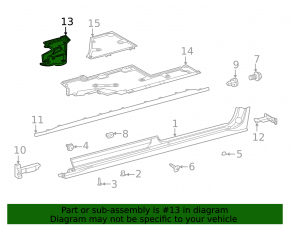 Bottom protection right Toyota Sienna 21-25