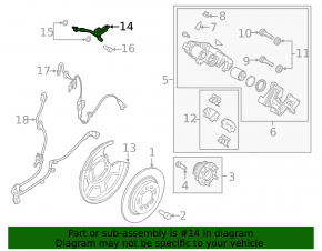 Rear right brake hose for Hyundai Sonata 16-19