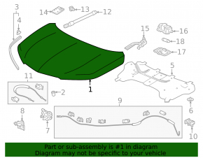 Hood bare Acura MDX 17-20 rest