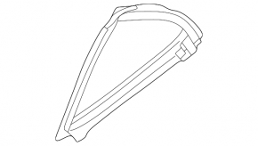 Triangle glass seal rear left Lexus CT200h 11-17