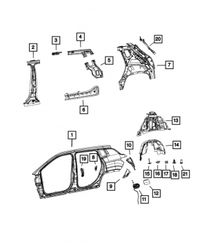 Quarter wing rear right Jeep Compass 17-